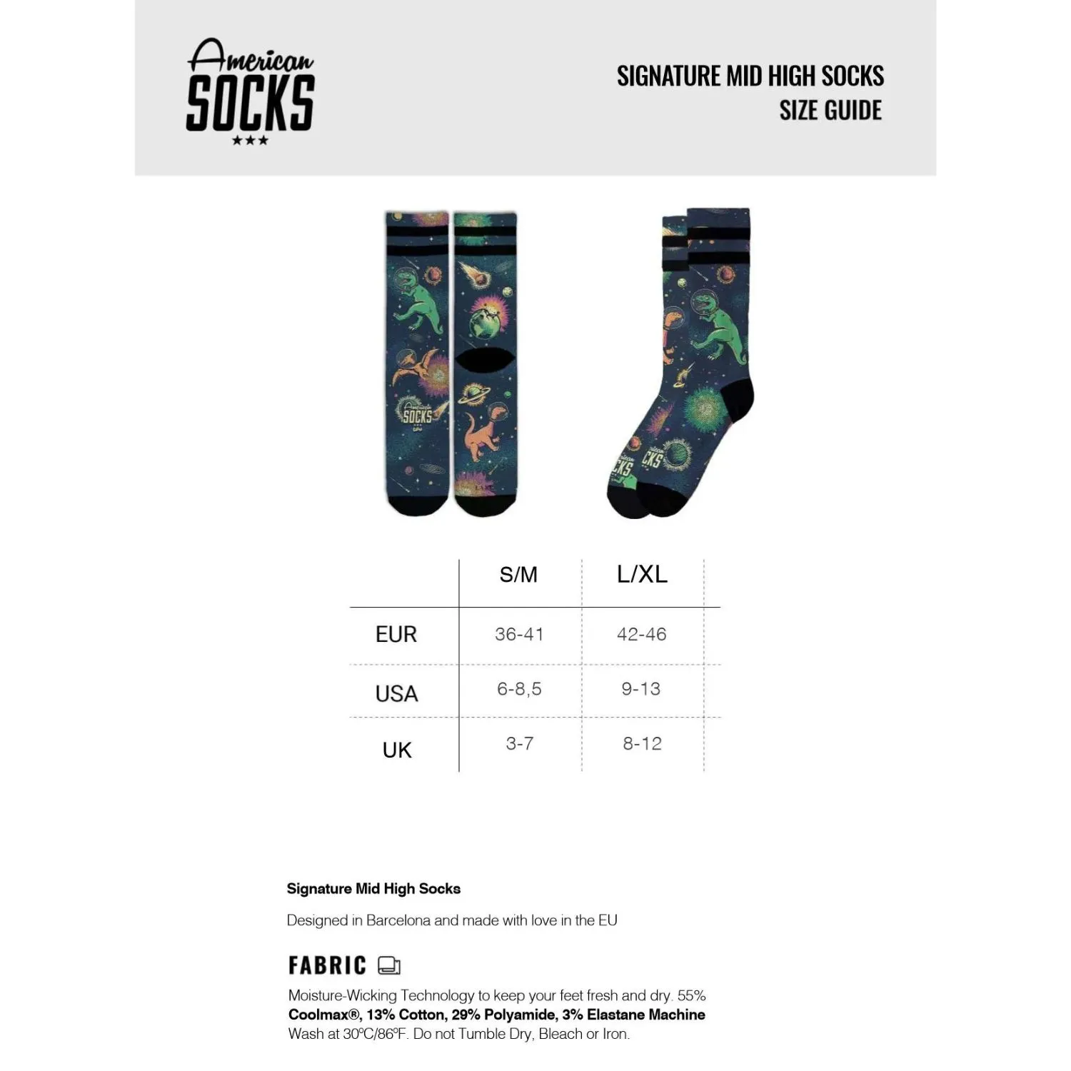 American-Sock-Signature-Size-Guide