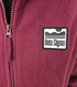 BURGUNDY FLEECE CLOSEUP
