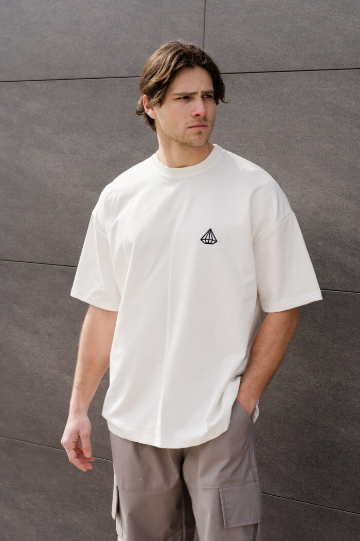 ECRU ANGEL OVERSIZED TSHIRT FRONT VIEW