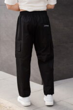 TONY COUPER BLACK CARGO BUGGY PANTS BACK VIEW
