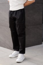 TONY COUPER BLACK CARGO BUGGY PANTS VIEW