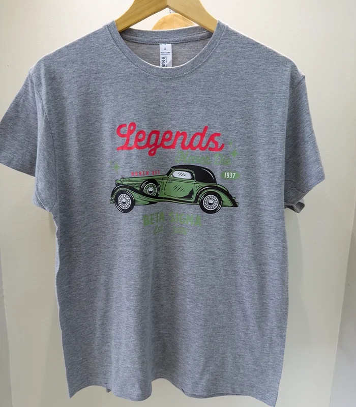 LEGENDS REGULAR TSHIRT GREY FRONT VIEW LEGENDS REGULAR TSHIRT GREY FRONT VIEW