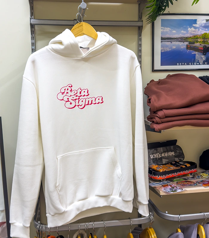 BETASIGMA OFFWHITE UNISEX HOODIE BETASIGMA OFFWHITE UNISEX HOODIE